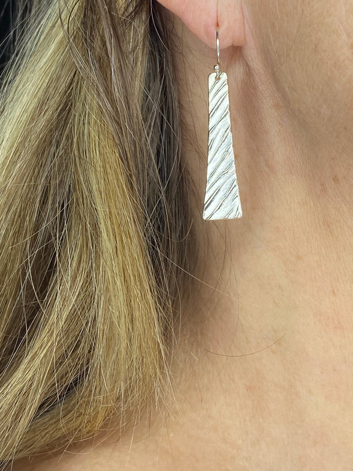 Rectangular Zebra Earrings