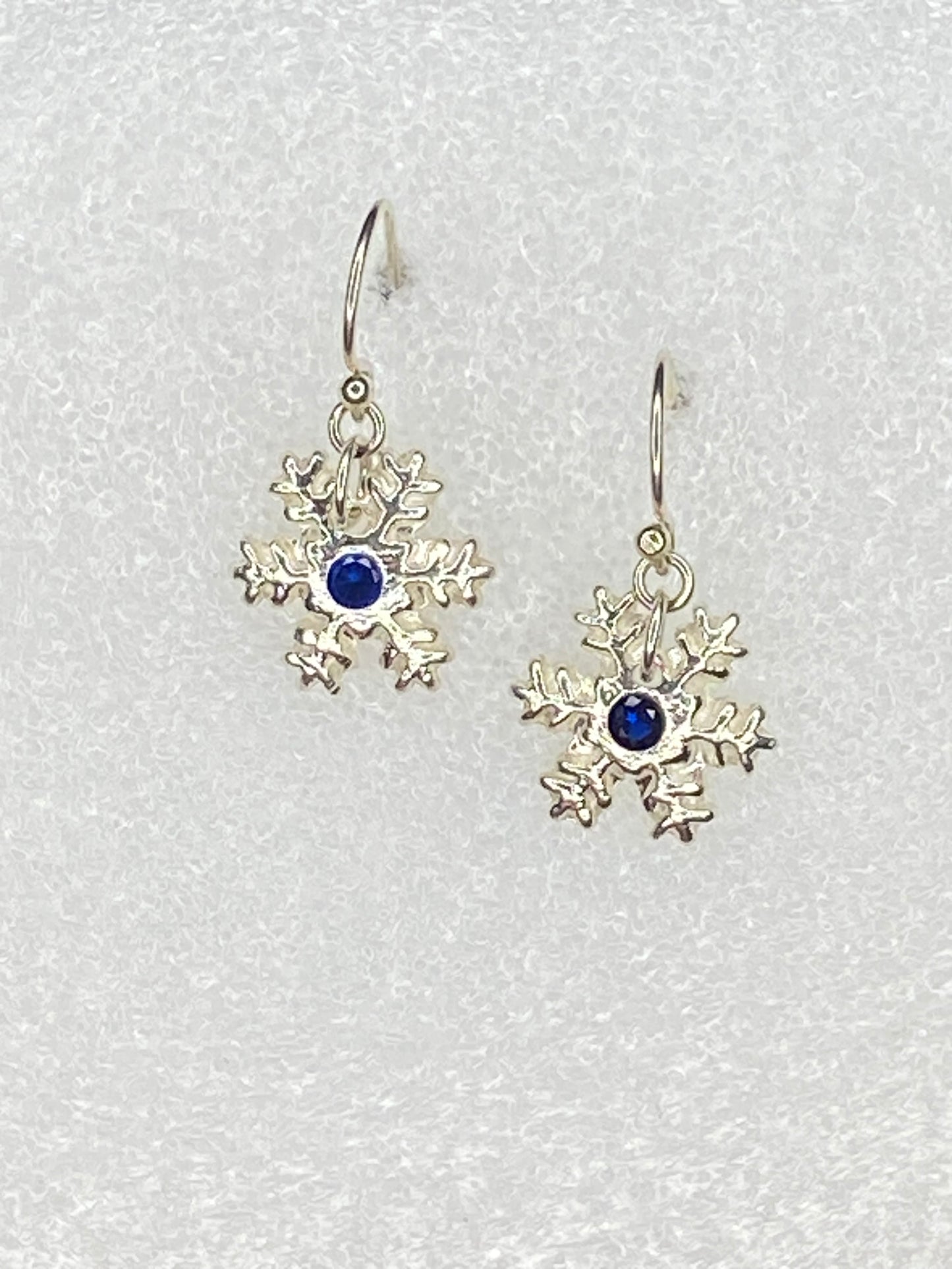 Snowflake Classic Earrings -Dark Blue