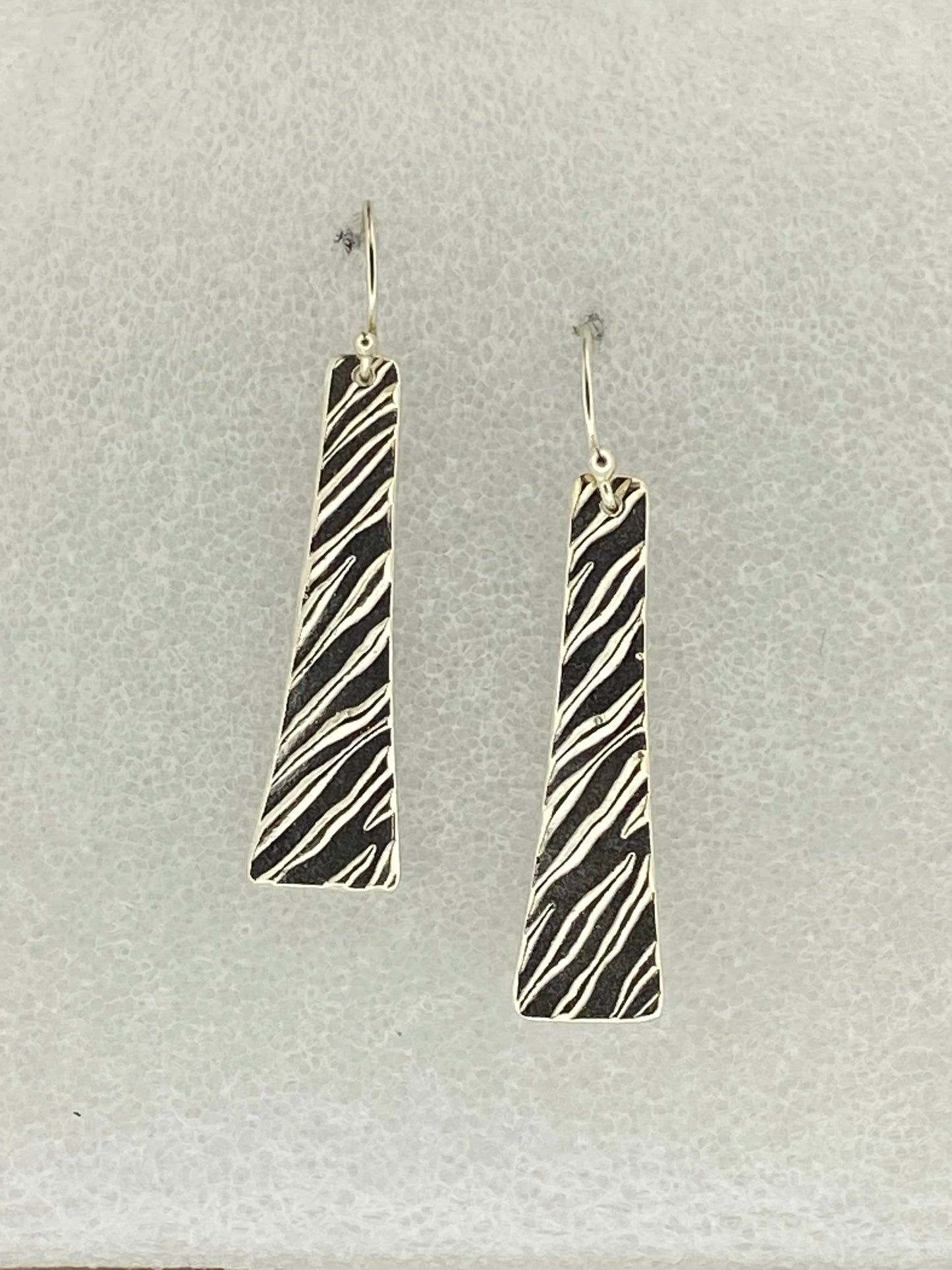 Rectangular Zebra Earrings