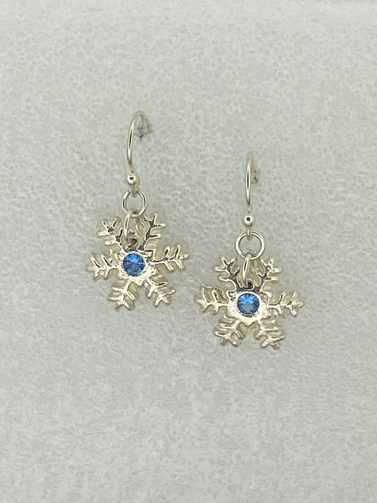 Snowflake Classic Earrings -Light Blue