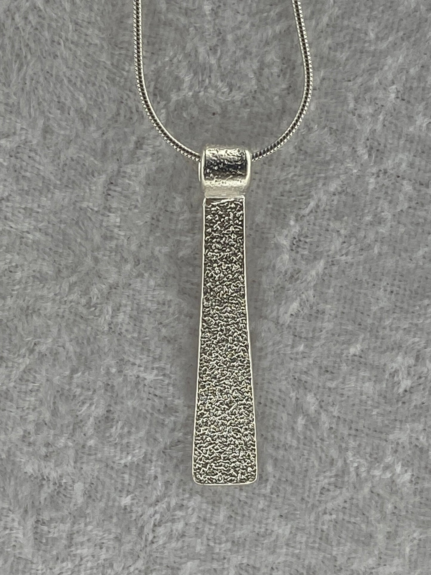 Rectangular Sandpaper Necklace
