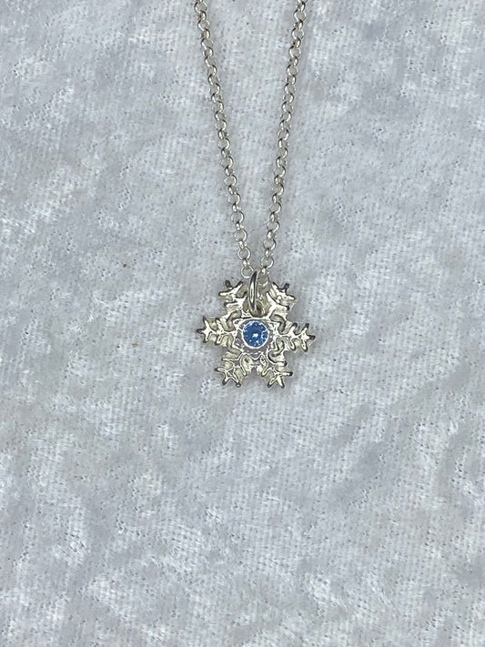 Snowflake Classic Necklace - Light Blue